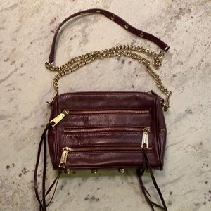 Rebecca Minkoff wine crossbody purse